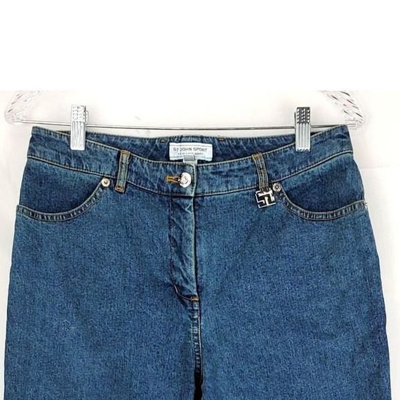 St. John Sport Retro jeans 8 Straight Leg High Rise Denim Timeless Quiet Luxury - Picture 4 of 9